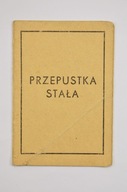 PRZEPUSTKA STAŁA TCZEW WOJSKOWA KOMENDA REJONOWA 1963 r.