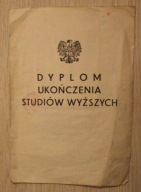 DYPLOM UKOŃCZENIA STUDIÓW WYŻSZYCH - UNIWERSYTET WARSZAWSKI, 1953 rok