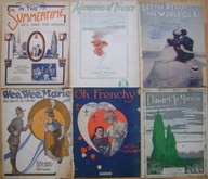 GRAFIKA OKŁADKI -6 NUT NA FORTEPIAN -lata 20-te XX wieku USA