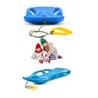 PLASTIKOWE SANKI ŚLIZG DLA DZIECI 2-OSOBOWE NIEBIESKIE