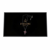 Gotycki Różaniec KRZYŻ Różowy Kryształ Goth Y2K UNISEX