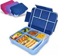 Pudełko śniadaniowe przegródkami 1300ml szczelne lunchBox IJIAMY niebieski