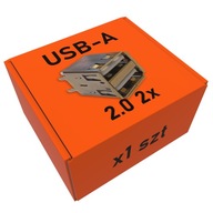 Gniazdo podwójne USB-A 2.0 Żeńskie Female DIY
