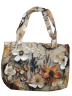 Torba damska plażowa w kwiaty duża A 4