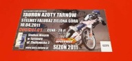 bilet żużel UNIA Tarnów - FALUBAZ Zielona Góra 10.04.2011