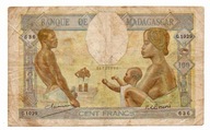 100 Francs 193-r. Madagaskar rzadki