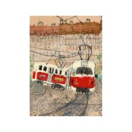 „Tramwajowe Historie” – Akwarelowy Plakat Miejskiego Krajobrazu