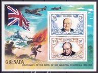 1974 Grenada Winston Churchill Mi blok 37 **