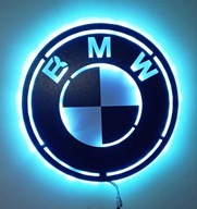 BMW LOGO BMW Obraz Drewniany MOTORYZACJA DLA NIEGO Prezent Lampka Nocna LED