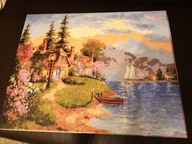 Malowanie po numerach - obraz, pejzaż