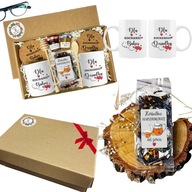 DUŻY ZESTAW DLA BABCI I DZIADKA KUBKI PREZENT NA ŚWIĘTA DZIEŃ MIÓD HERBATA