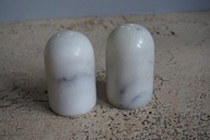 MARMUROWY KOMPLET sól pieprz VINTAGE Denmark danish design GREY MARBLE set