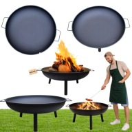 PALENISKO OGRODOWE MILANO 60 CM DO OGNISKA GRILLA KOCIOŁKA STALOWE CZARNE