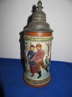 -UNIKAT-Stary bawarski Kufel karczmiak HR- ok, 1880r -41-