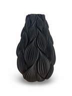 Nowoczesny Wazon Dekoracyjny 19cm Czarny Suszki Kwiaty LEGO