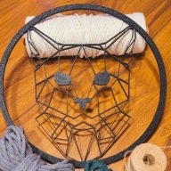 Baza do makramy Kot Basic koło obręcz 24cm zawieszka dekoracja na ścianę