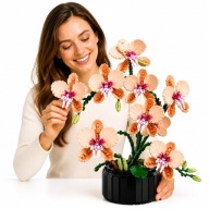 ZESTAW KLOCKÓW KONSTRUKCYJNYCH KWIATY DO WAZONU ORCHIDEA 3D BUKIET KWIATÓW