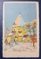 KARTKA WYSŁANA Z VIBORG DO ŁOWICZ STEMPEL CENZORA NR 97 ROK 1945 STAN DOBRY