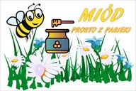 PLANDEKA BANER MIÓD PROSTO Z PASIEKI 120X80
