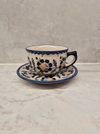 FILIŻANKA ZE SPODKIEM 330 ML CERAMIKA BOLESŁAWIEC RU