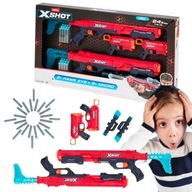 Zuru X-Shot Zestaw 28 elementów z 4 miotaczami i 24 strzałkami Pistolet
