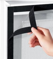 MOSKITIERA PRZECIW OWADOM NA WYMIAR OKNO SIATKA WŁÓKNO SZKLANE Z RZEPEM