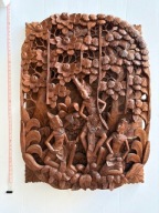 Orientalny panel ścienny rzeźba z Bali 32x43cm PIĘKNY