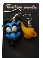 KOLCZYKI Z MODELINY DŻIN Z LAMPY ALLADYNA BLUE JIN