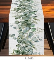 Bieżnik 183x33cm EUKALIPTUS LIŚCIE ZIELONE B10-183