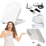 DESKA SEDESOWA WC WOLNOOPADAJĄCA DUROPLAST UNIWERSALNA ANTYBAKTERYJNA BIAŁA