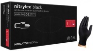 Rękawice RĘKAWICZKI nitrylowe mocne NITRYLEX BLACK 100sz MERCATOR CZARNE