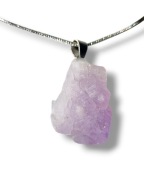 AM07 Cudowny wisior/zawieszka kamienie AMETYST + łańcuszek