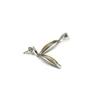 Kolczyki srebro 925 RK miejscowo pozłacane 90s lekkie prezent vintage