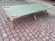 Stare składane łóżko polowe kanadyjka wojskowa