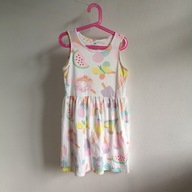 Sukienka letnia w słodki nadruk HM 134 140 basic lato markowa (524)