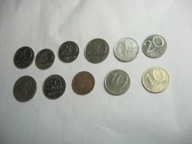 Monety obiegowe 11 szt zestaw a3