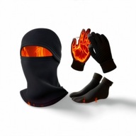 Zestaw zimowy 3w1 kominiarka rękawiczki skarpety termiczne