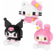 KLOCKI HELLO KITTY FIGURKA KOTEK DUŻY BOX PREZENT DZIEWCZYNKA 382 ELEMENTY