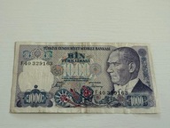 1000 lira Turcja 1988 P#196 VF