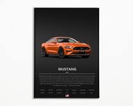 PLAKAT FORD MUSTANG GT 5.0 IDEALNY NA PREZENT NAJWYŻSZA JAKOŚĆ A3