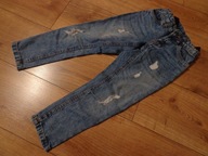 Spodnie jeans przetarcia cieniowane 116 bdb