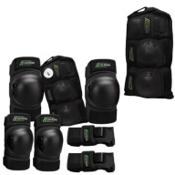 OCHRANIACZE NA KOLANA ŁOKCIE NADGARSTKI 3W1 L NA ROWER ROLKI HULAJNOGĘ