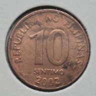 *FILIPINY [0871]*10 centymów 2002 Godło REPUBLIKA NG PILIPINAS *10 SENTIMO