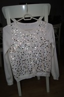 Kardigan sweter z cekinami H&M r.134/140