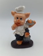 Kucharz świnka serwuje dzisiaj kurczaka ;) rewelacyjna vintage figurka