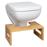 PODNÓŻEK PODEST BAMBUSOWY DO TOALETY ŁAZIENKI STOŁEK TABORET ANTYPOŚLIZGOWY