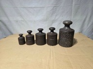 Stare odważniki handlowe - zestaw 0.5-5kg