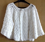 Żakiet nowy krótki szydełkowy Rozmiar 36/40