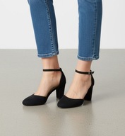 About you eleganckie czółenka na obcasie zamszowe czarne rozm. 40