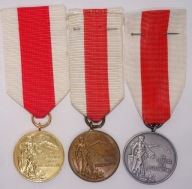 ZESTAW KOMPLET MEDAL ZA ZASŁUGI DLA POŻARNICTWA OSP STRAŻ POŻARNA PRL 5